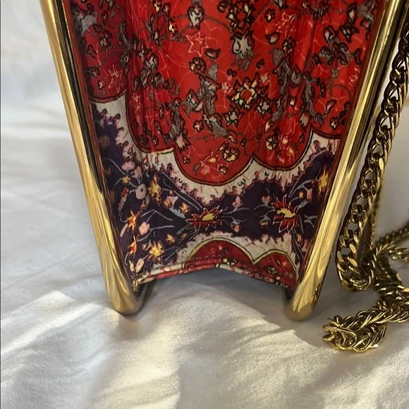 Vintage Robert Bestien purse,Elegant Gold and Red Women's Bag - Picture 9 of 16